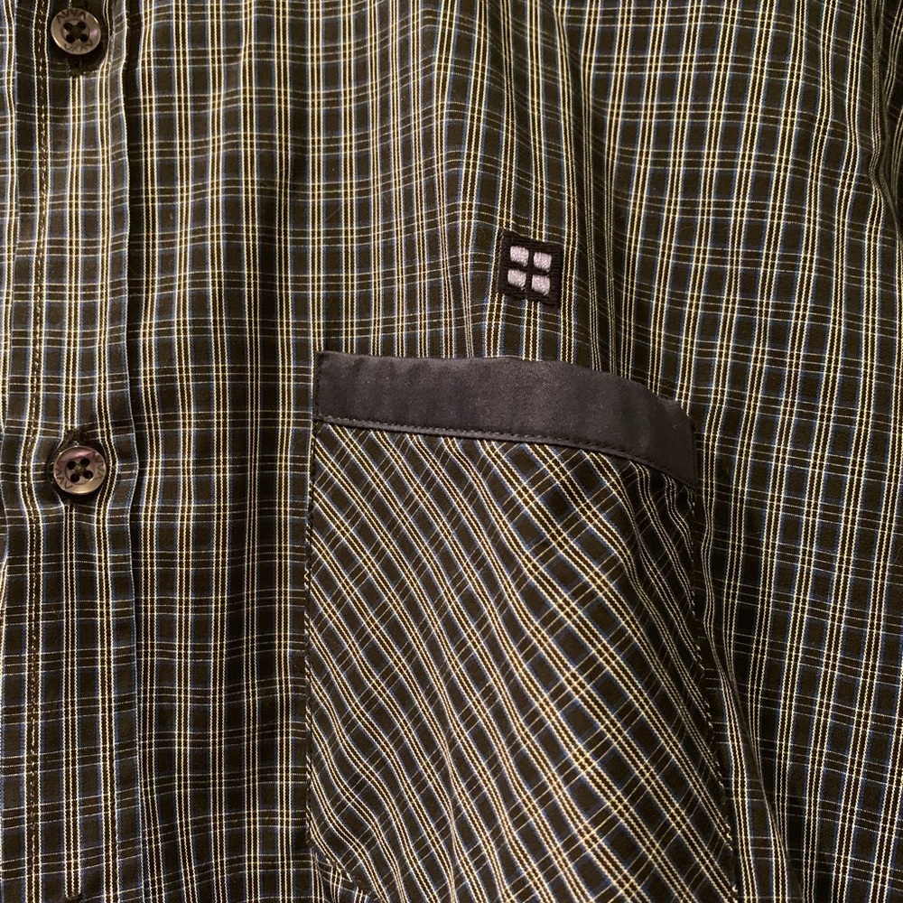 Aava Blue Patterned Collar Button Up - image 2